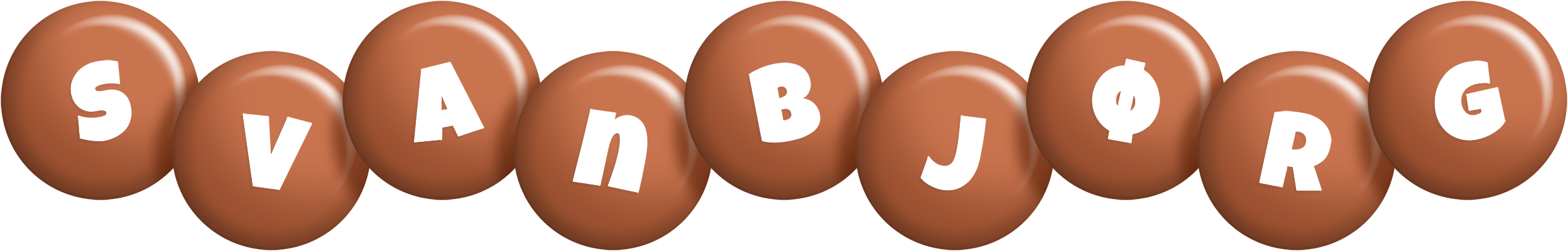 Svanbjørg candy-brown logo