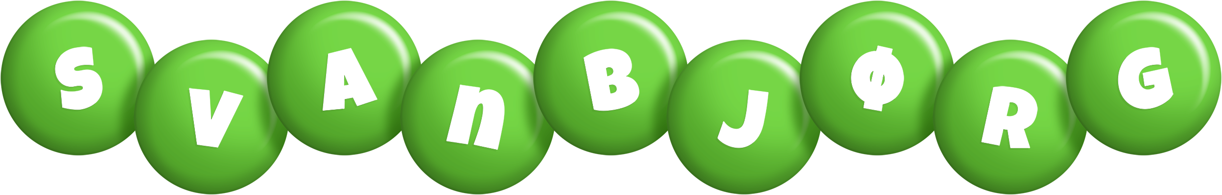 Svanbjørg candy-green logo
