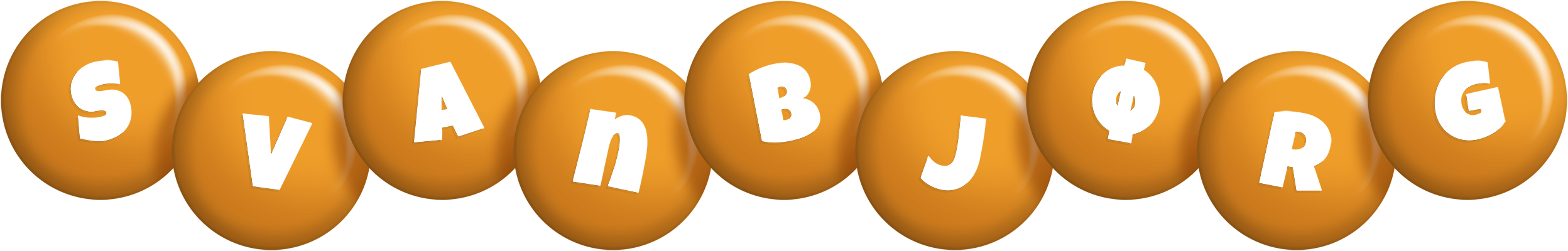 Svanbjørg candy-orange logo