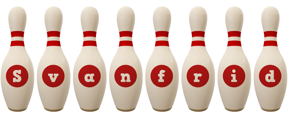 Svanfrid bowling-pin logo