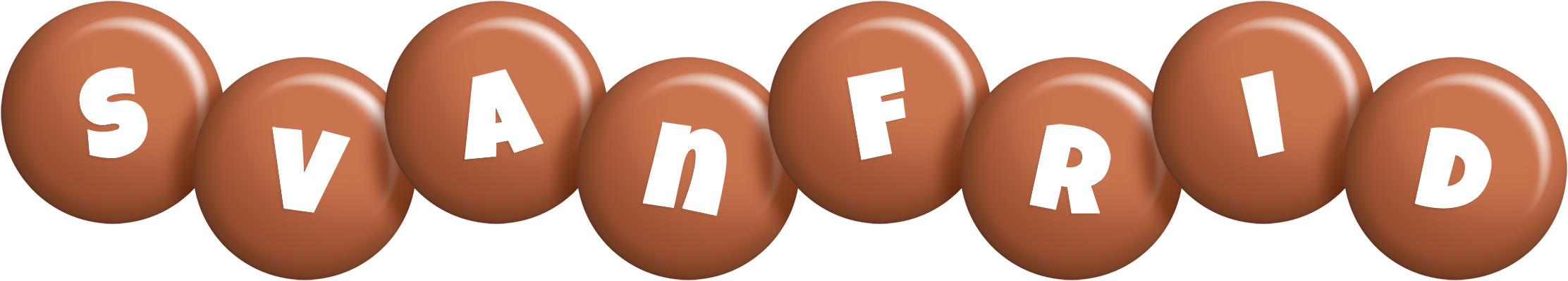 Svanfrid candy-brown logo