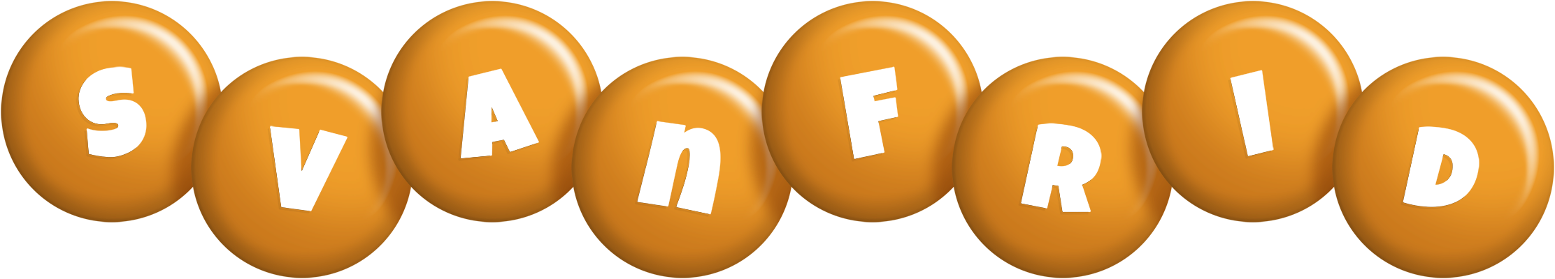 Svanfrid candy-orange logo
