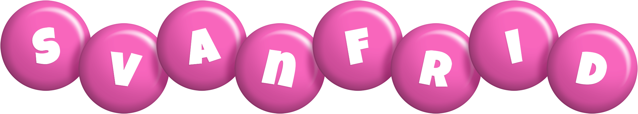 Svanfrid candy-pink logo