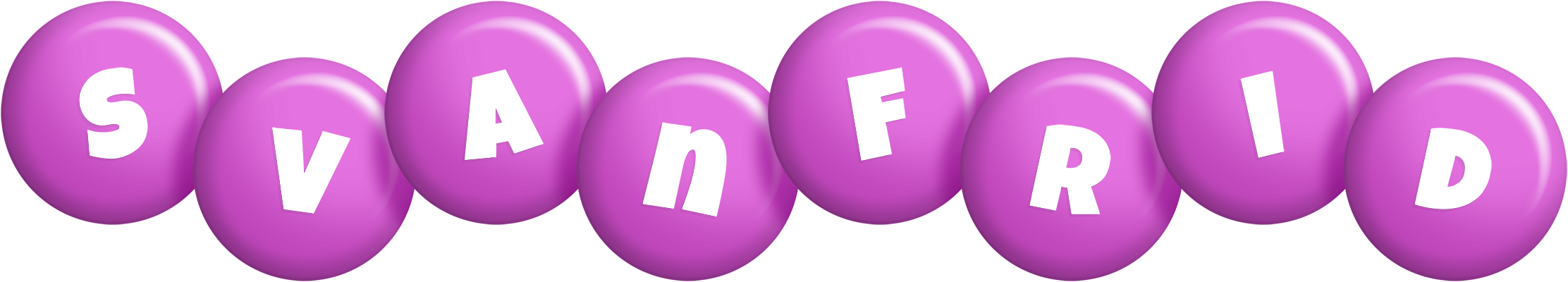 Svanfrid candy-purple logo