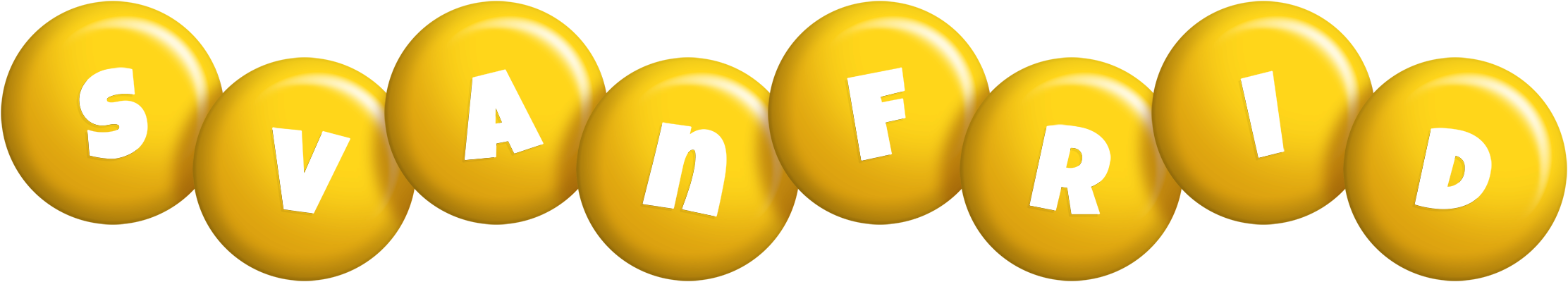 Svanfrid candy-yellow logo