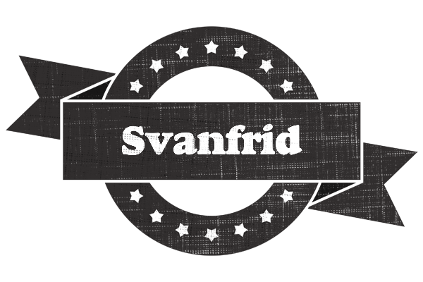 Svanfrid grunge logo