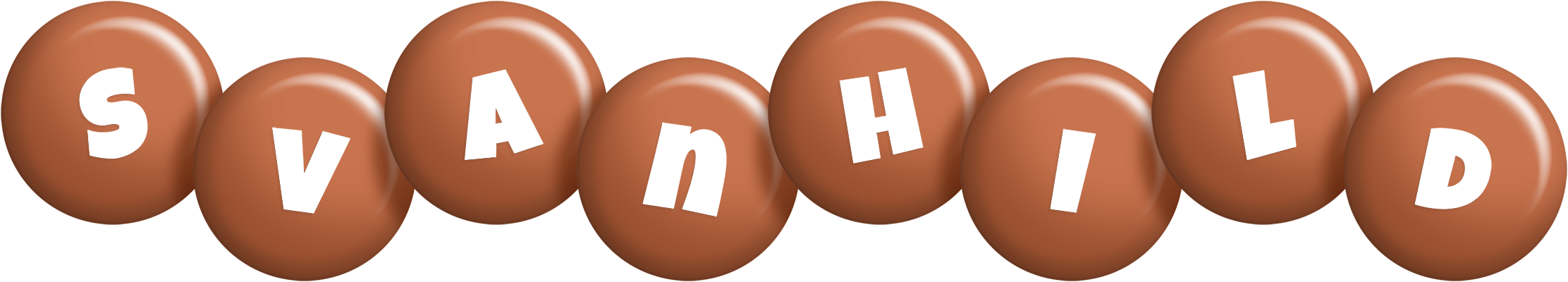 Svanhild candy-brown logo