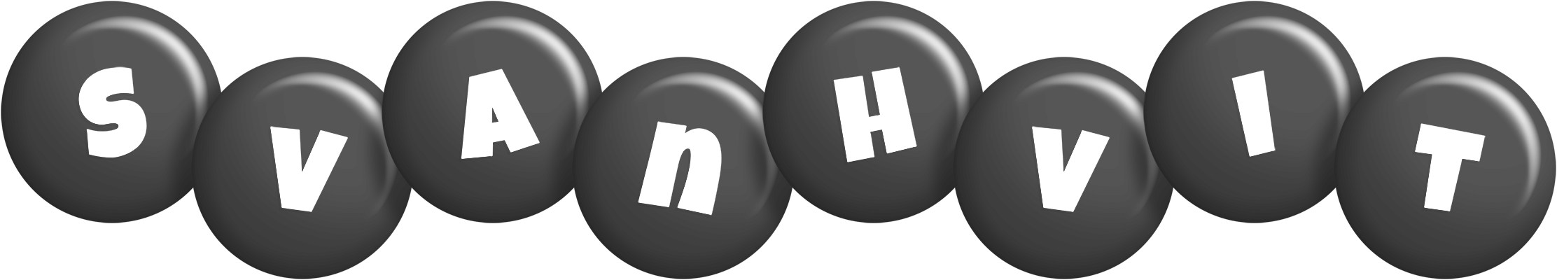 Svanhvit candy-black logo