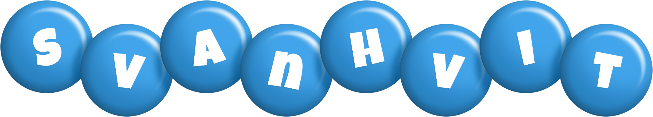 Svanhvit candy-blue logo