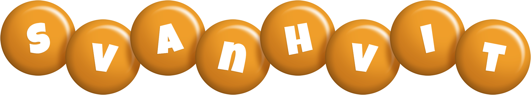 Svanhvit candy-orange logo