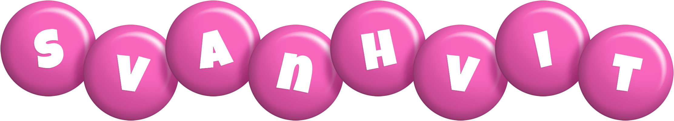 Svanhvit candy-pink logo