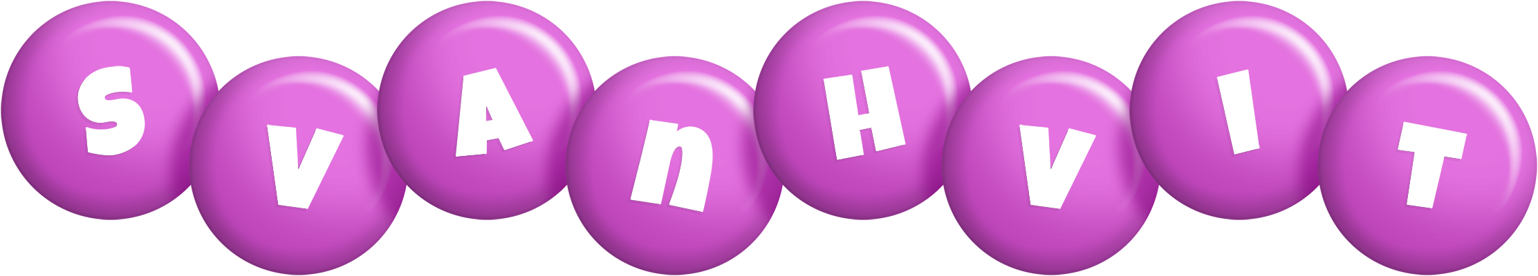 Svanhvit candy-purple logo
