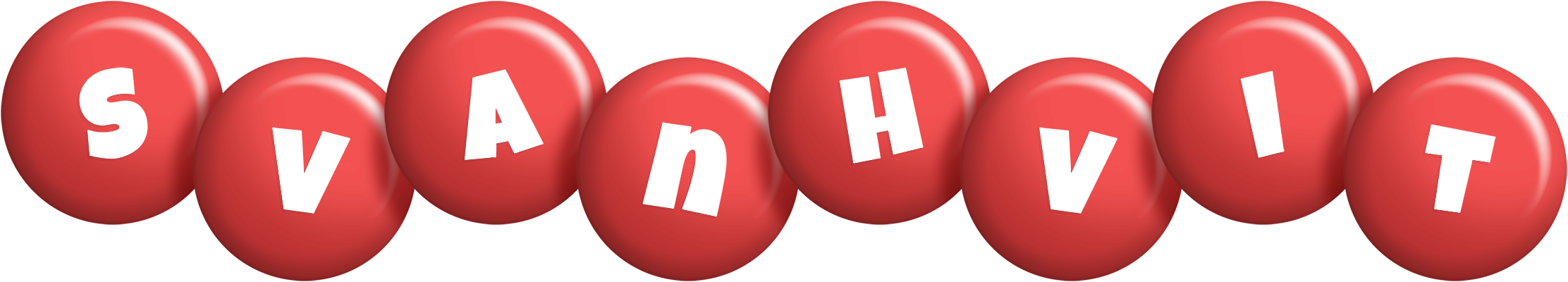 Svanhvit candy-red logo