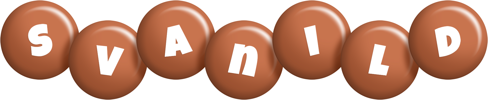 Svanild candy-brown logo