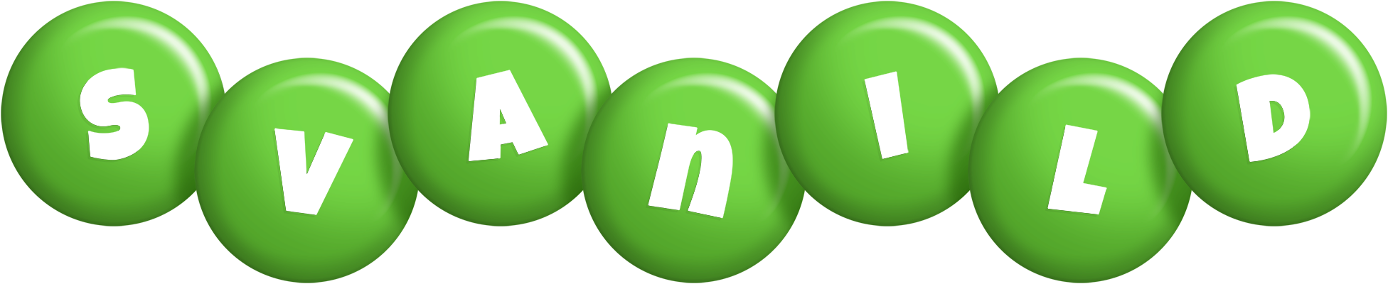 Svanild candy-green logo