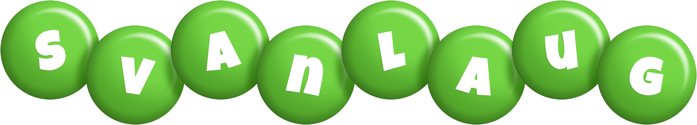 Svanlaug candy-green logo