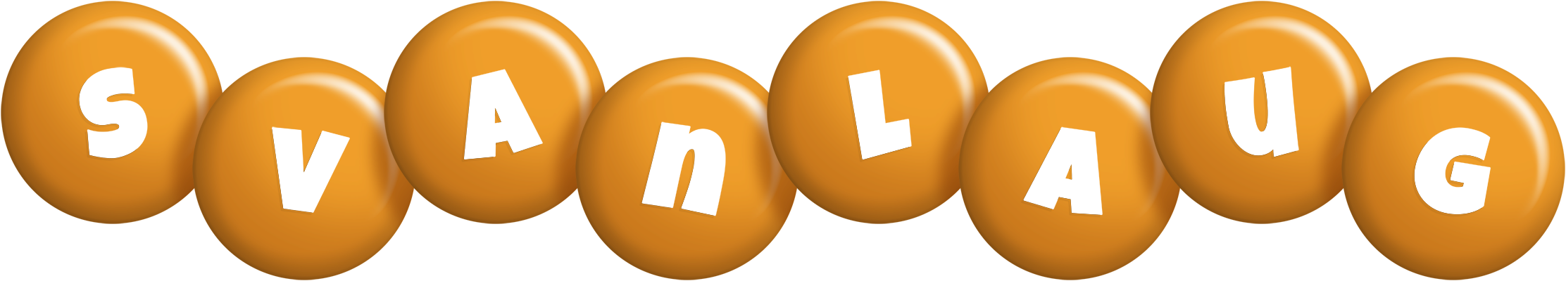 Svanlaug candy-orange logo