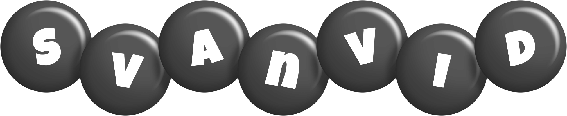 Svanvid candy-black logo