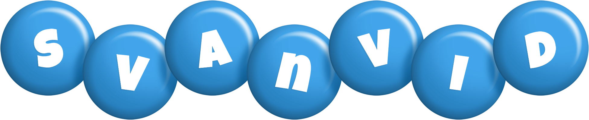 Svanvid candy-blue logo