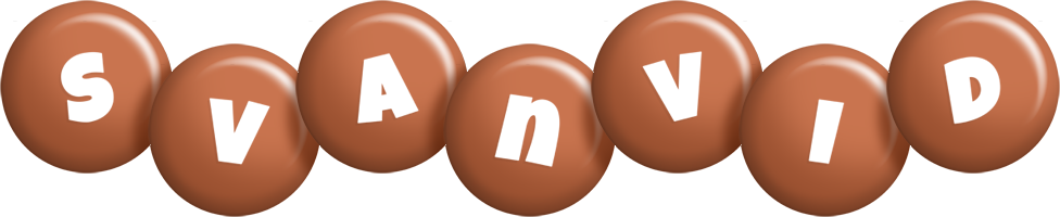 Svanvid candy-brown logo