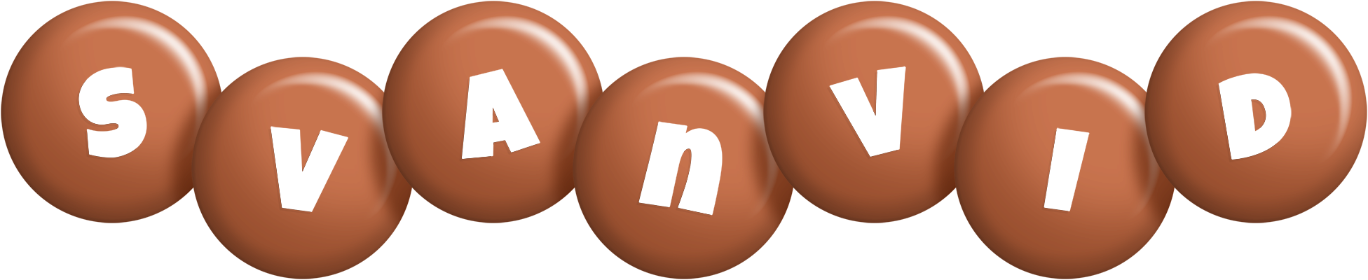 Svanvid candy-brown logo