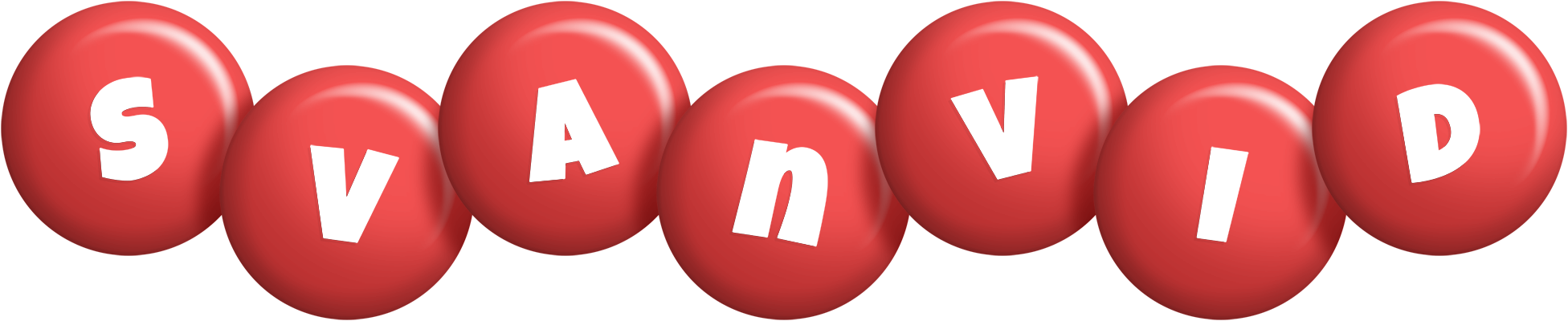 Svanvid candy-red logo