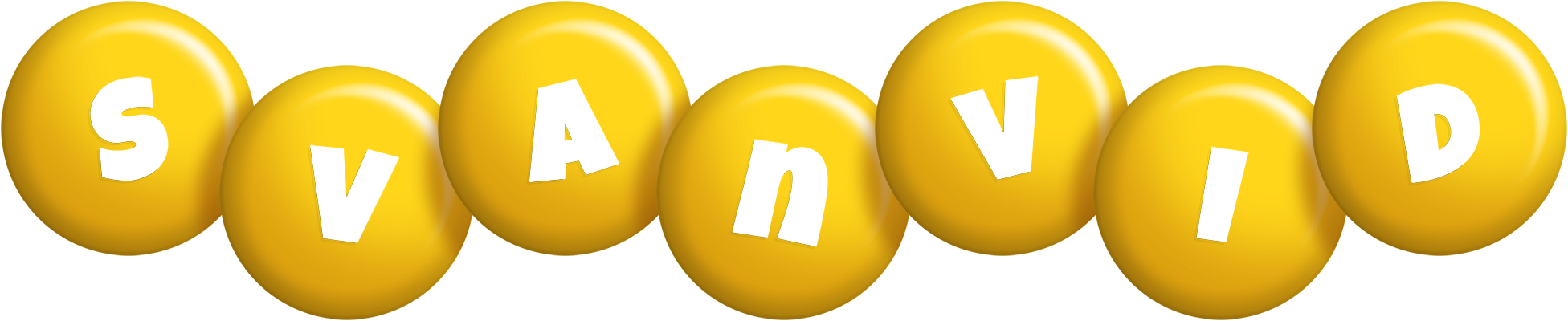 Svanvid candy-yellow logo