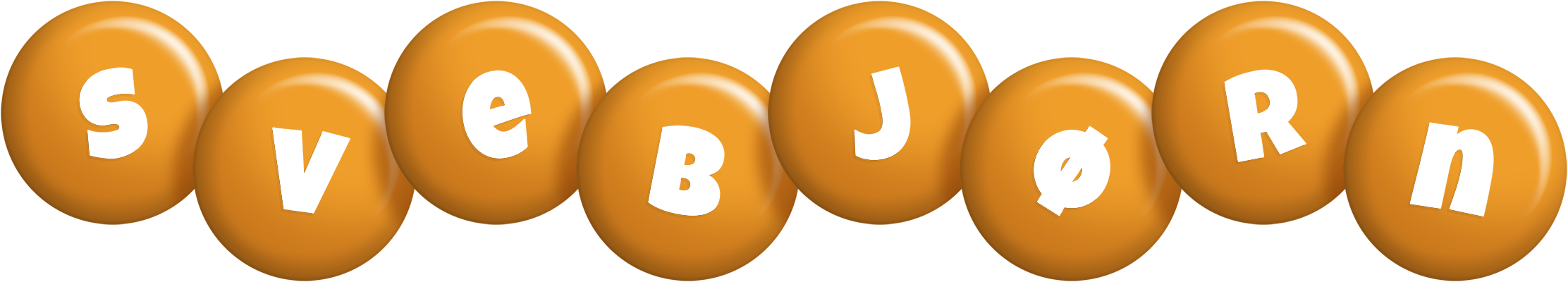 Svebjørn candy-orange logo