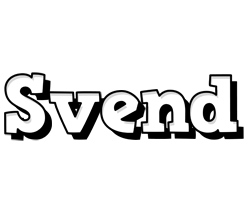 Svend snowing logo