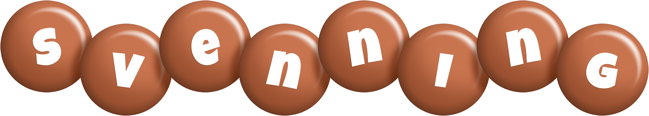 Svenning candy-brown logo