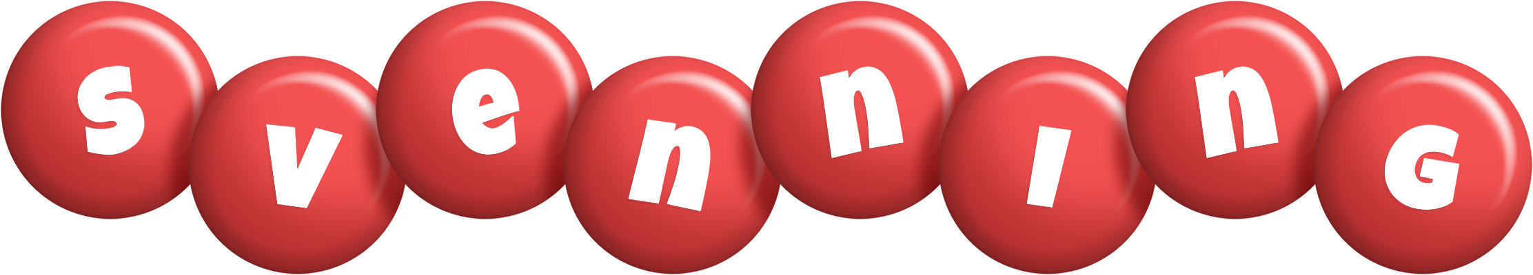 Svenning candy-red logo