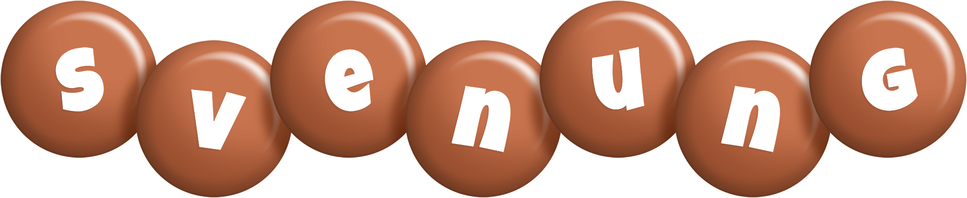 Svenung candy-brown logo