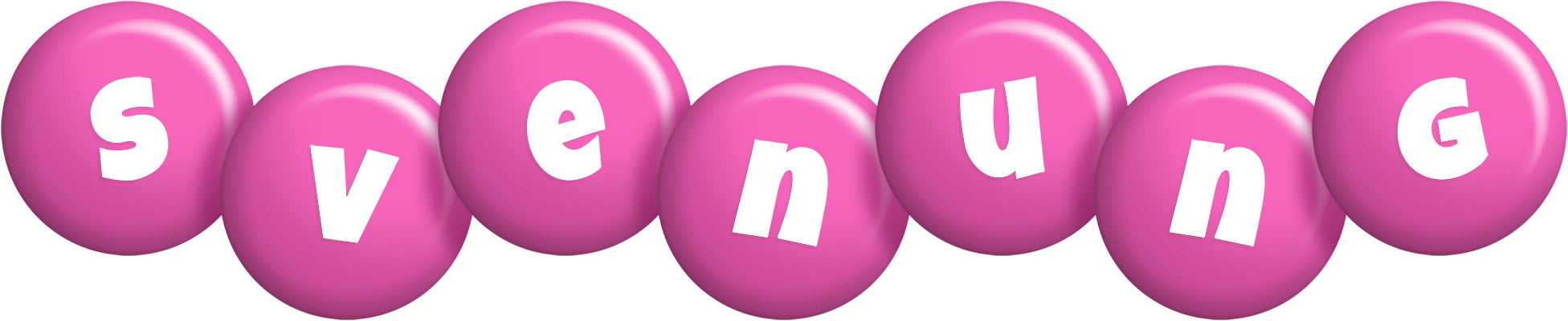 Svenung candy-pink logo