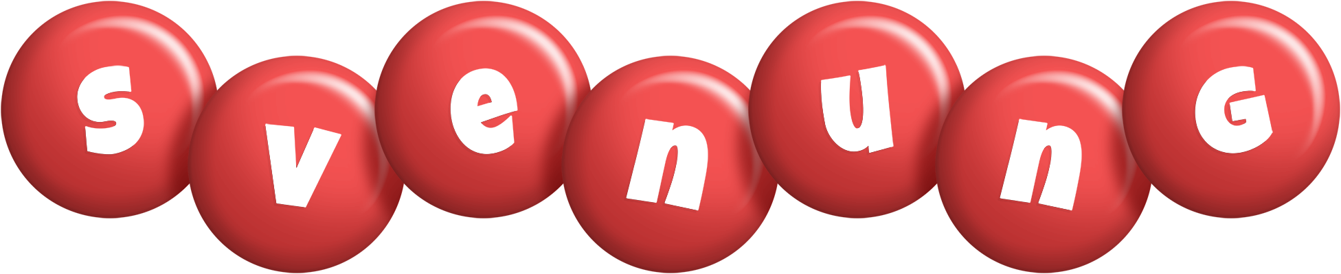 Svenung candy-red logo