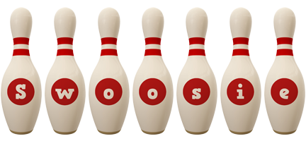 Swoosie bowling-pin logo