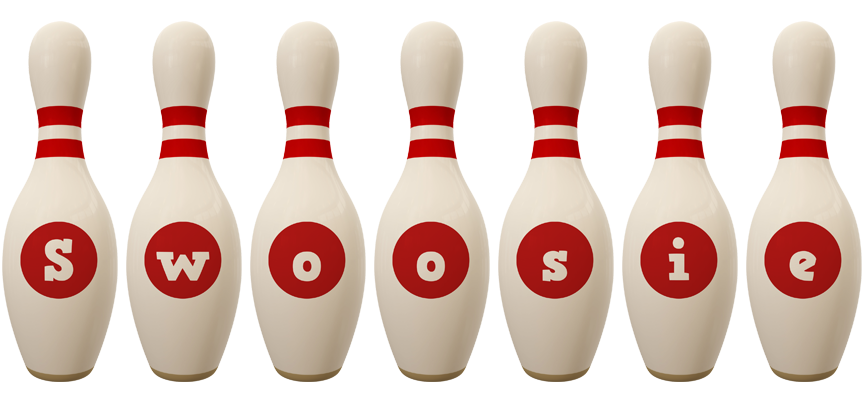 Swoosie bowling-pin logo