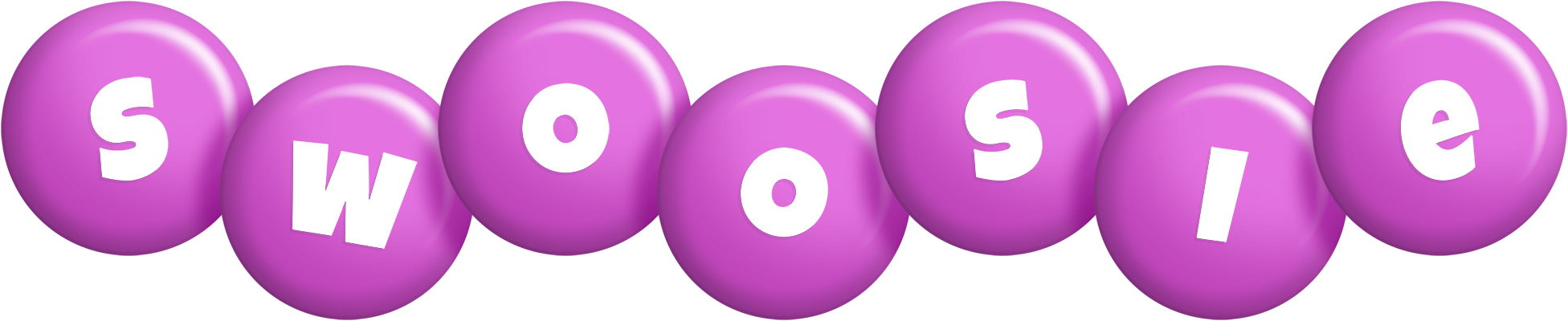 Swoosie candy-purple logo