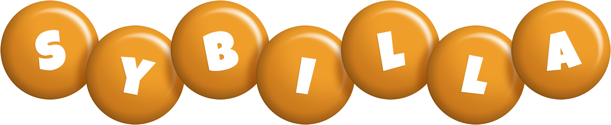 Sybilla candy-orange logo