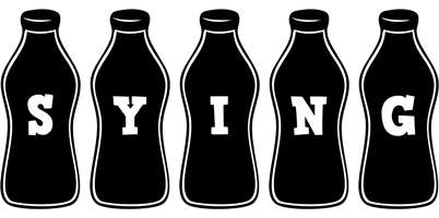 Sying bottle logo