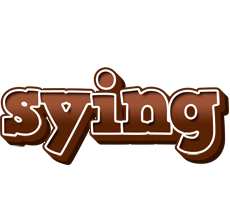 Sying brownie logo