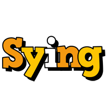 Sying cartoon logo