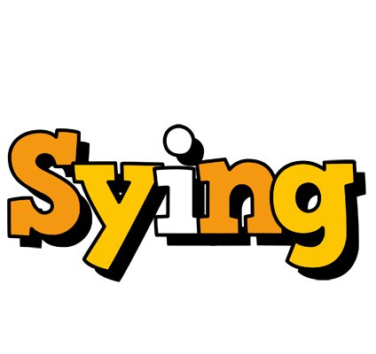 Sying cartoon logo
