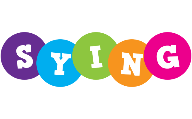 Sying happy logo