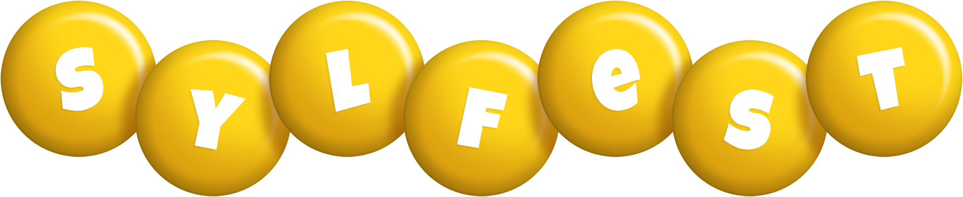 Sylfest candy-yellow logo