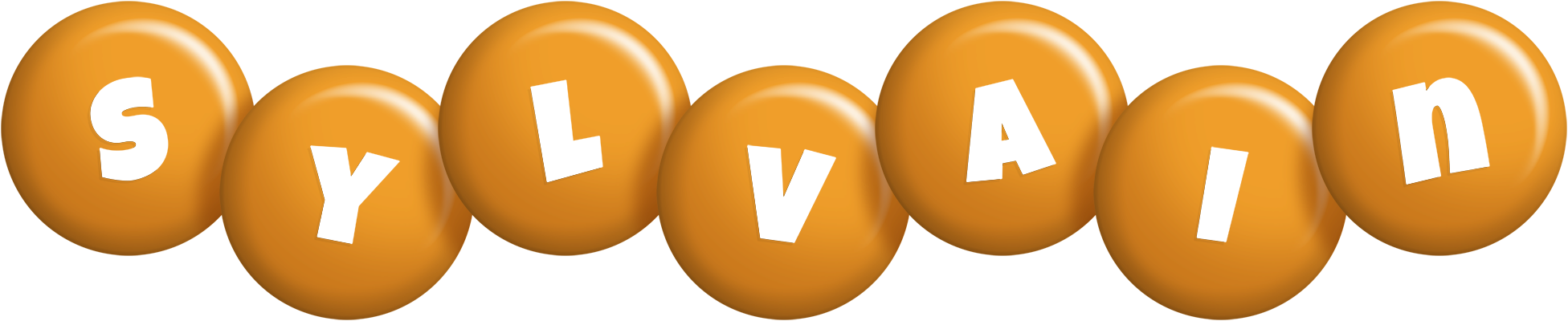 Sylvain candy-orange logo