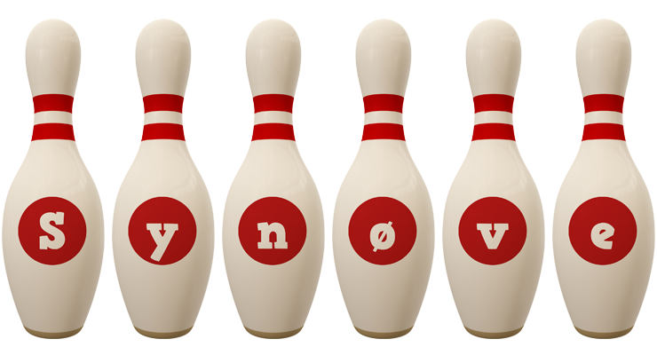 Synøve bowling-pin logo