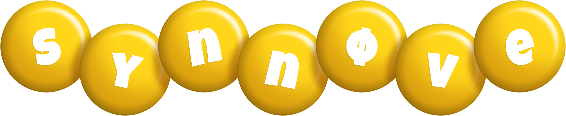 Synnøve candy-yellow logo