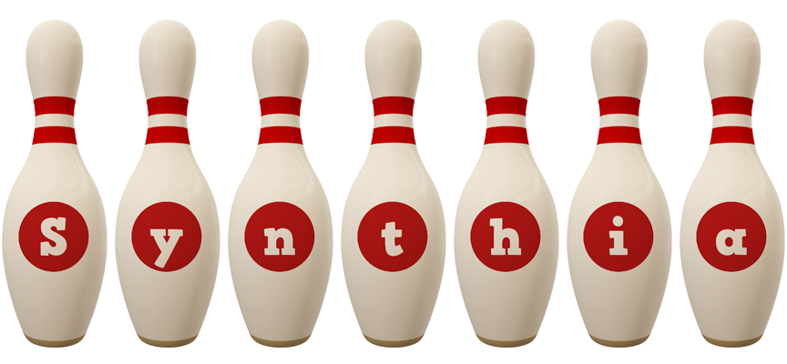 Synthia bowling-pin logo