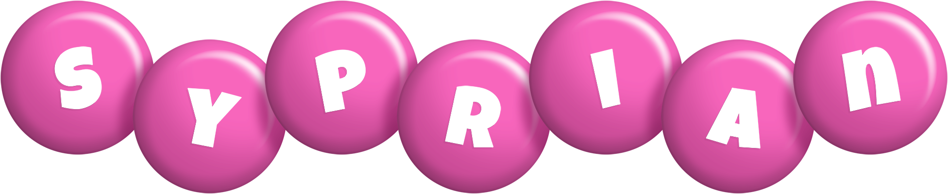 Syprian candy-pink logo