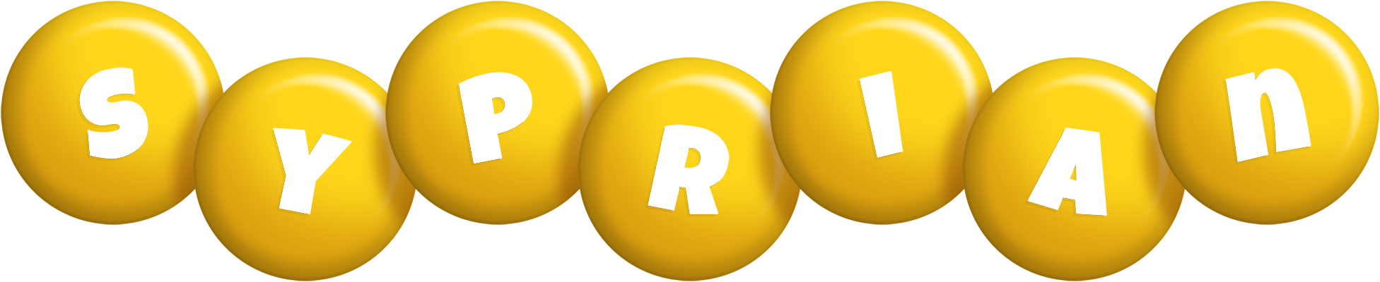 Syprian candy-yellow logo